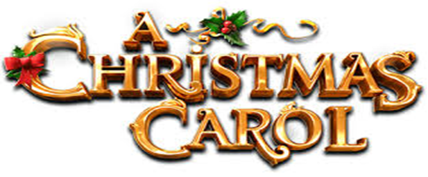 a christmas carol words with poinsetta leaves